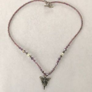 Adorable purple fairy necklace